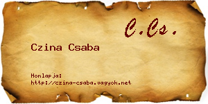 Czina Csaba névjegykártya