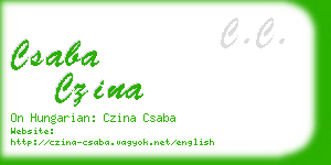 csaba czina business card